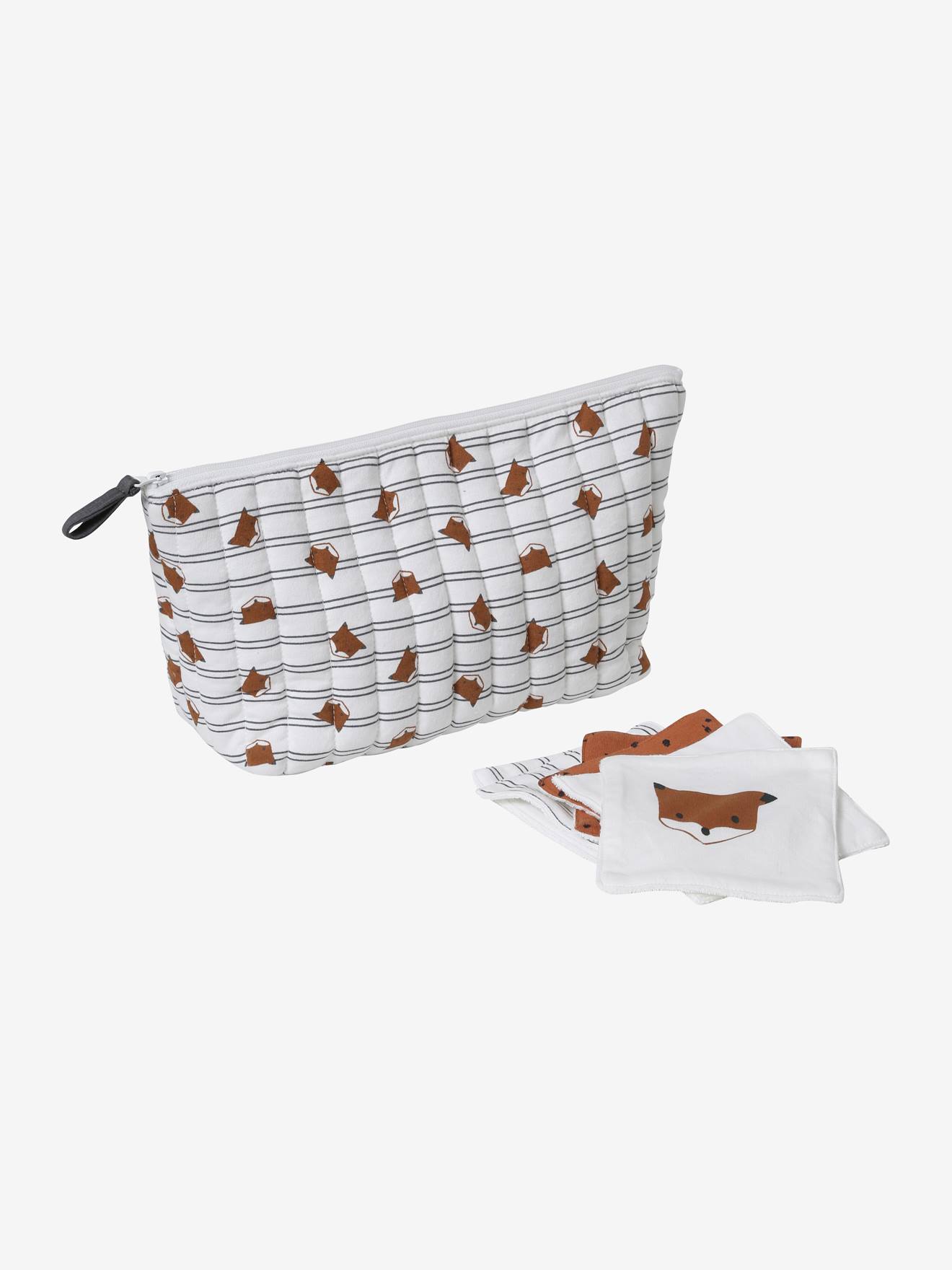 Vertbaudet 6er-Pack waschbare Stofftücher Oeko-Tex - pack grün pandafreunde