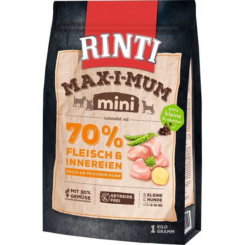 RINTI Hundetrockenfutter RINTI Max-i-Mum Mini Adult Huhn 1 kg