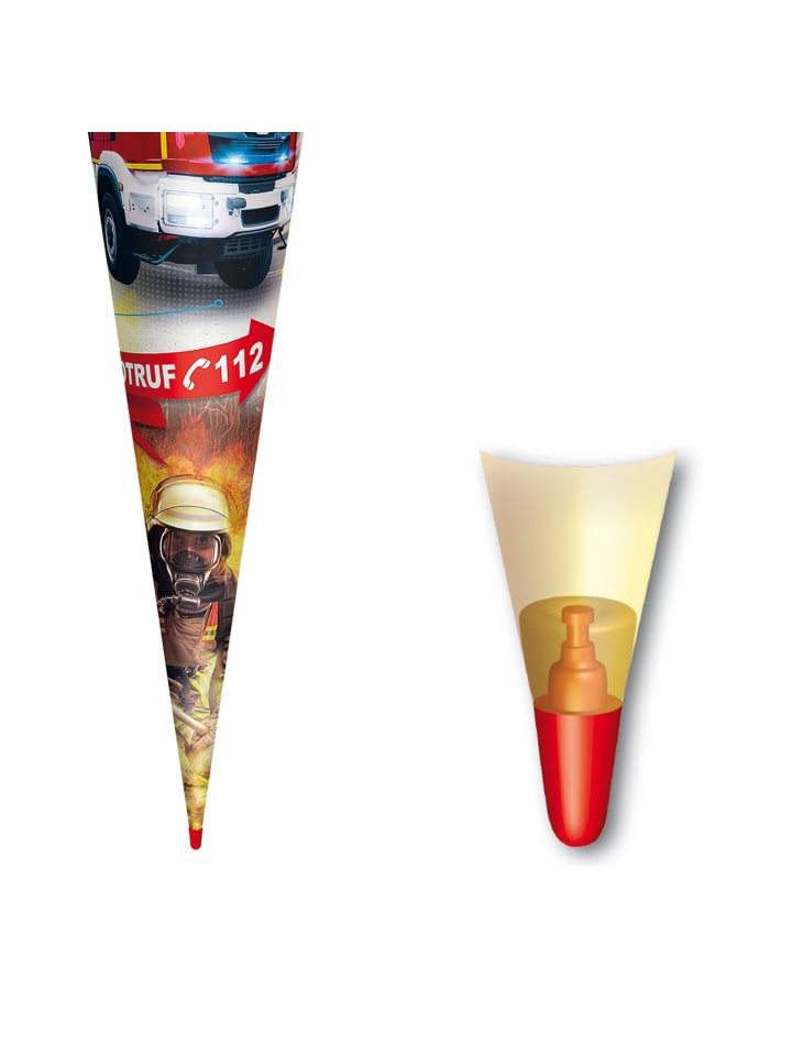 ROTH Set Schultüte groß Feuerwehr 70 cm mit Schleife in Bunt günstig kaufen onesize