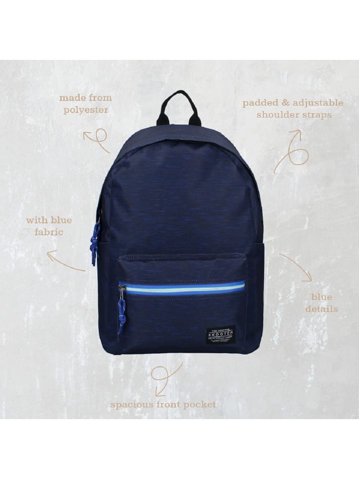 COFI 1453 Skooter Rucksack – Stylischer Schulrucksack in Grünviel Stauraum in Blau günstig kaufen 41 cm