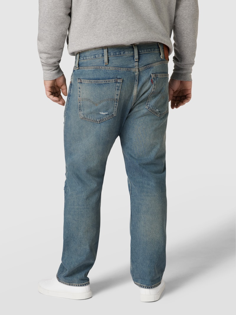 PLUS SIZE Jeans im Destroyed-Look Modell '501® Levi s®ORIGINAL' in hellblau