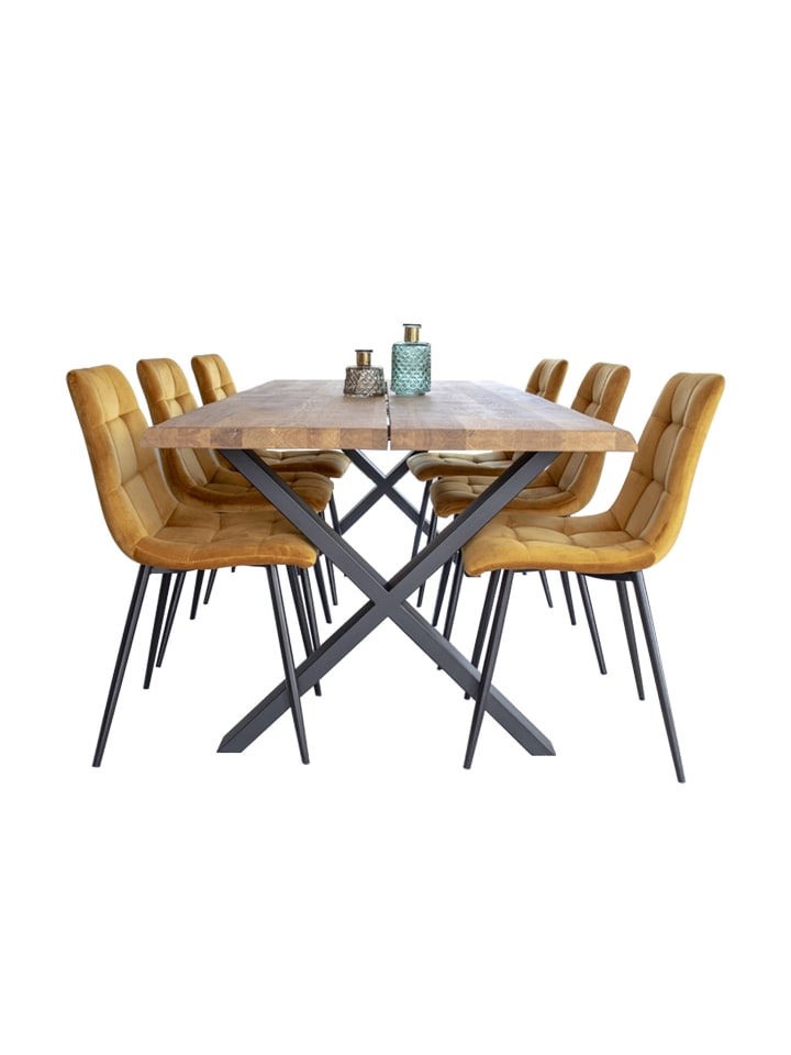 ebuy24 Essgruppe Tony 1 (7-teilig) Gelb 95 x 200 cm günstig kaufen onesize