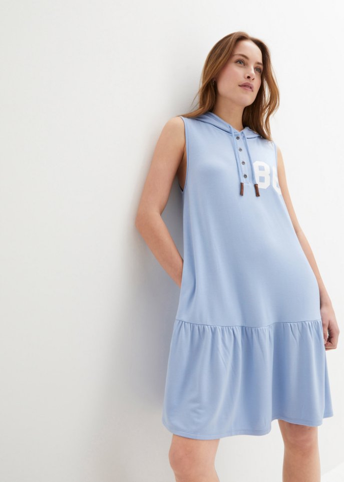 Kapuzen-Sweatkleid, ohne Arm