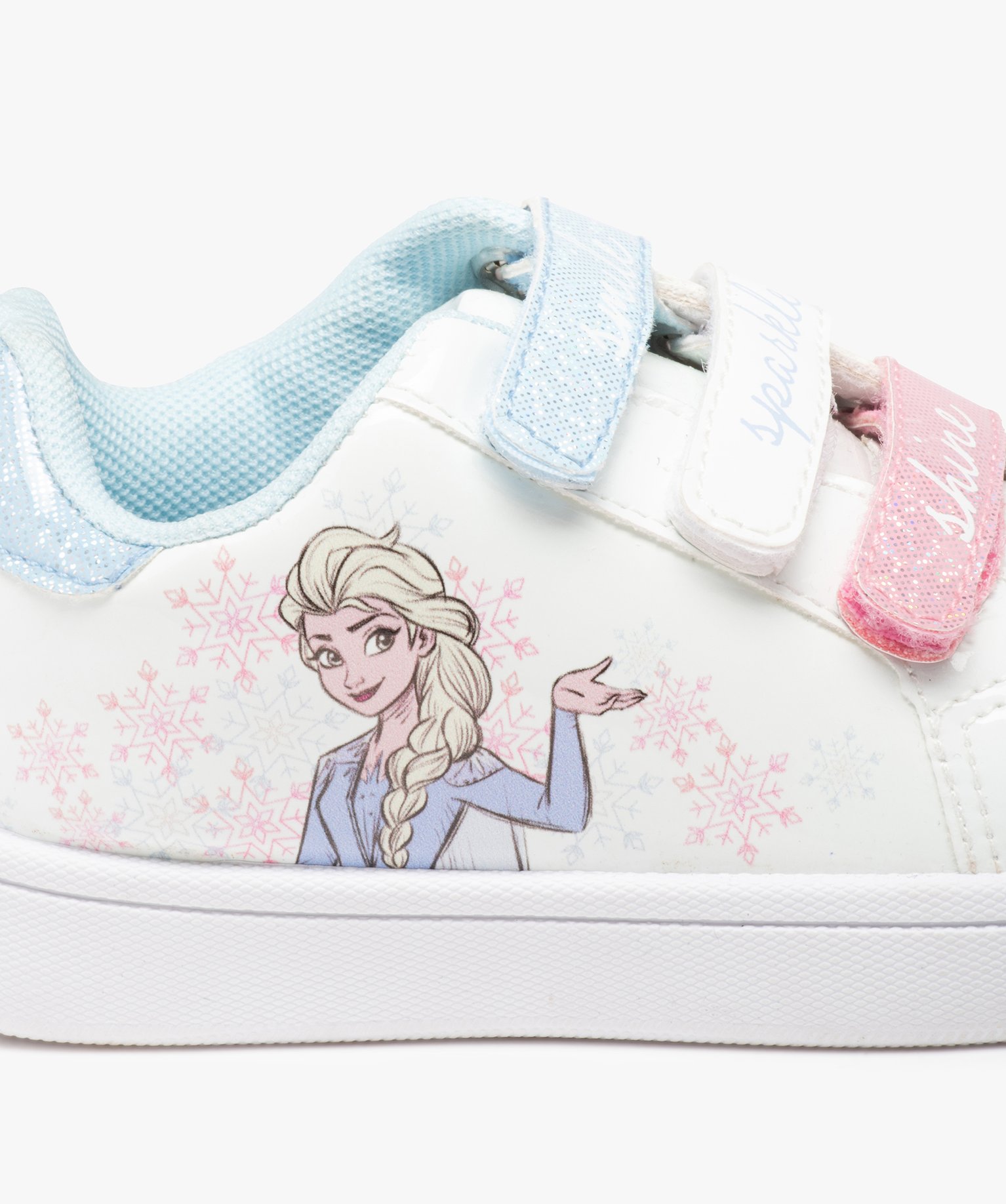 Baskets fille vernies à détails brillants - Reine des neiges blanc | GEMO