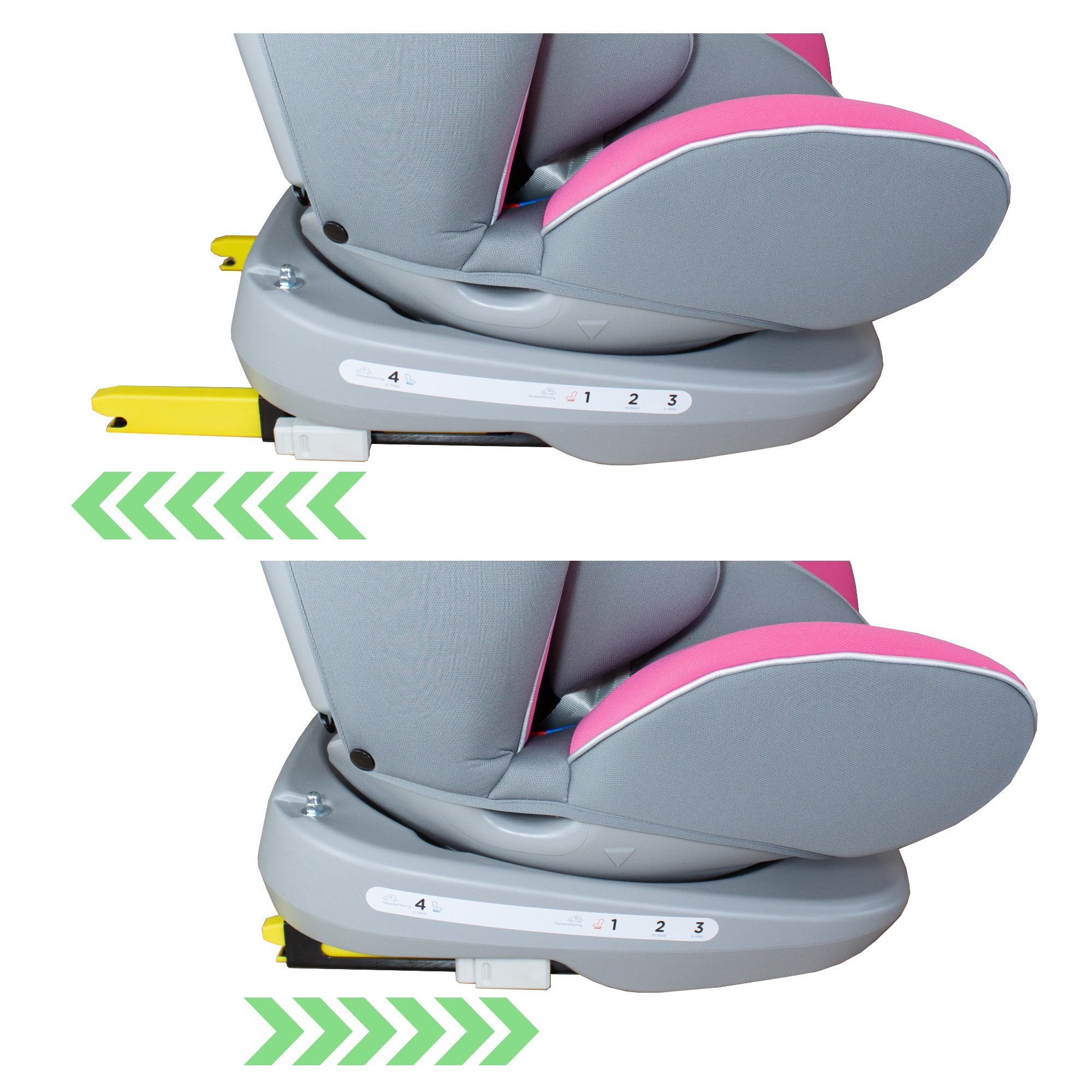 XOMAX Autokindersitz Amelia, bis: 11, bis: 36 kg, (Amelia), mit 360° Drehfunktion, Isofix Gruppe 0/1/2/3 5-Punkt-Gurt ECE R44/04