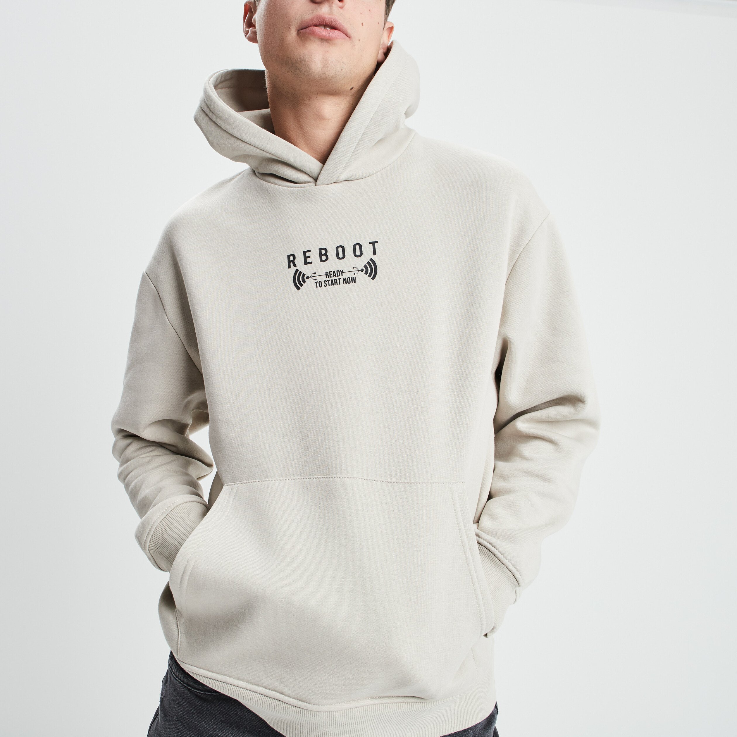 Gilet à capuche hoodie sable homme | La Halle
