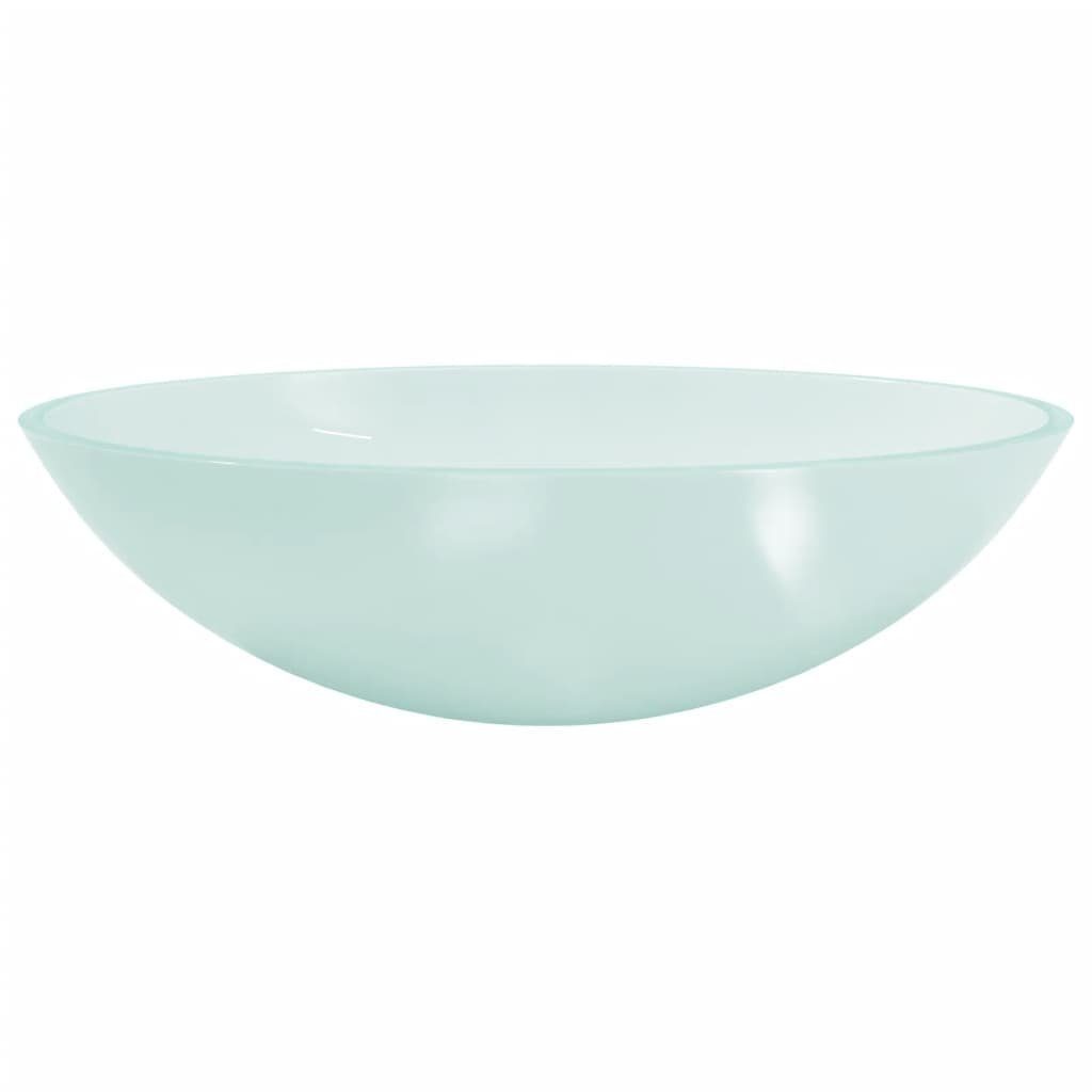 vidaXL Waschbecken Waschbecken Glas 50x37x14 cm Matt