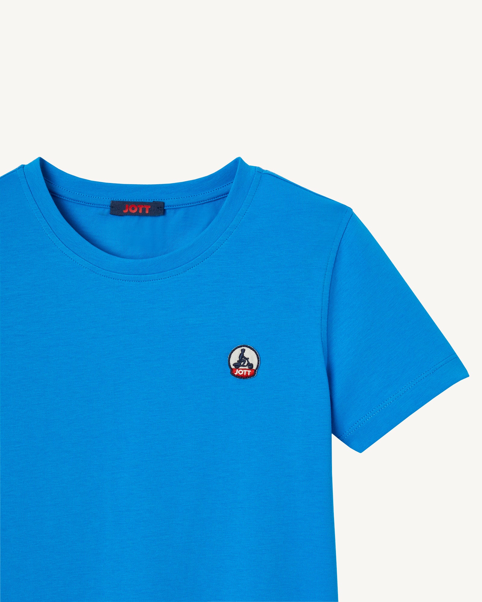 T-shirt enfant en coton biologique col rond Azur Rio