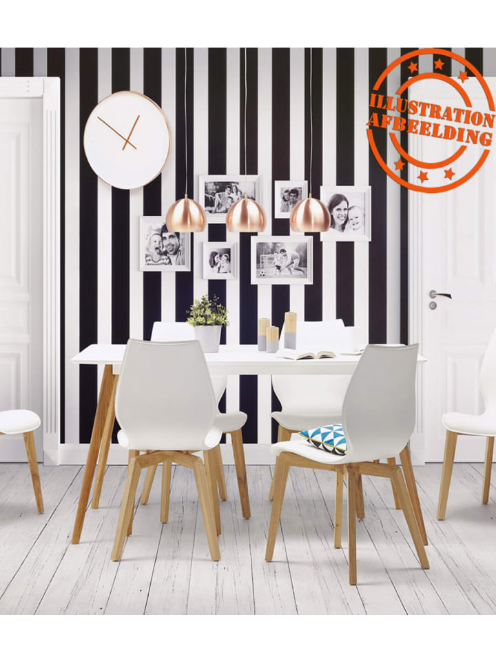 KADIMA DESIGN Esstisch Skandinavisch Weiß MDF Holz | Skandinavischer Stil in Weiß günstig kaufen 160 x 90 x 75 cm