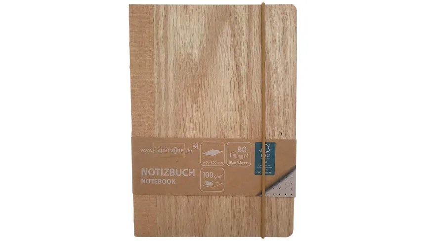 PAPERZONE Notizbuch Nature Holzoptik 14x20cm