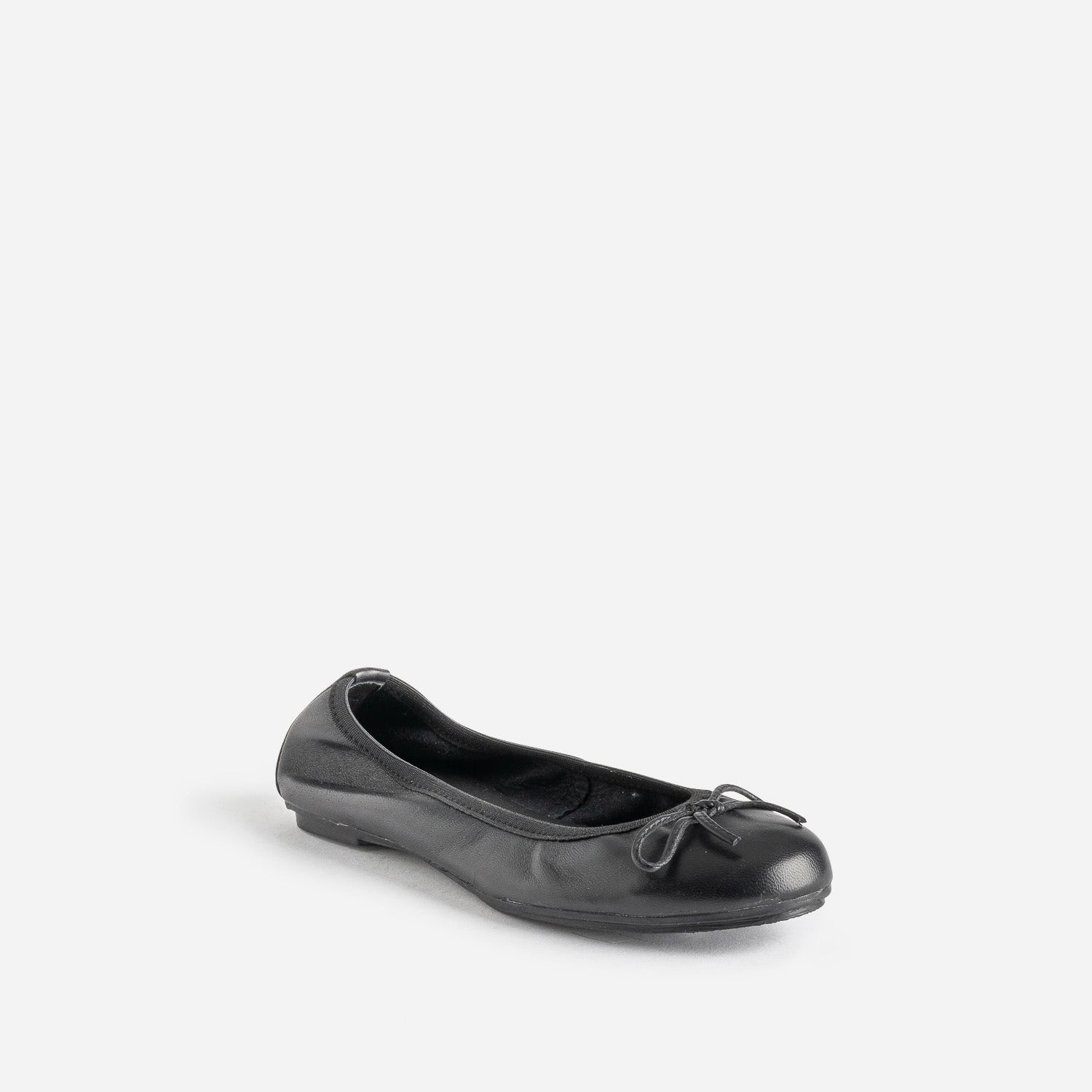 Ballerine éco-conçue BUGGY noire en cuir