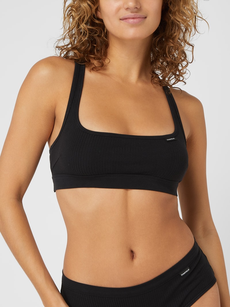 Bustier aus Jersey in schwarz