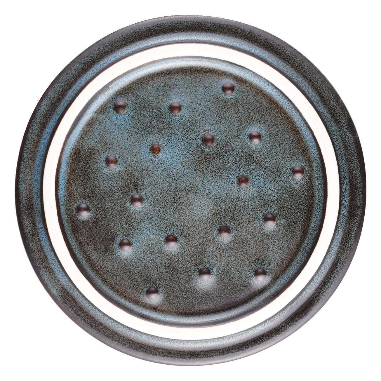 Mini Cocotte 10 cm, rund, Antik-Türkis, Keramik