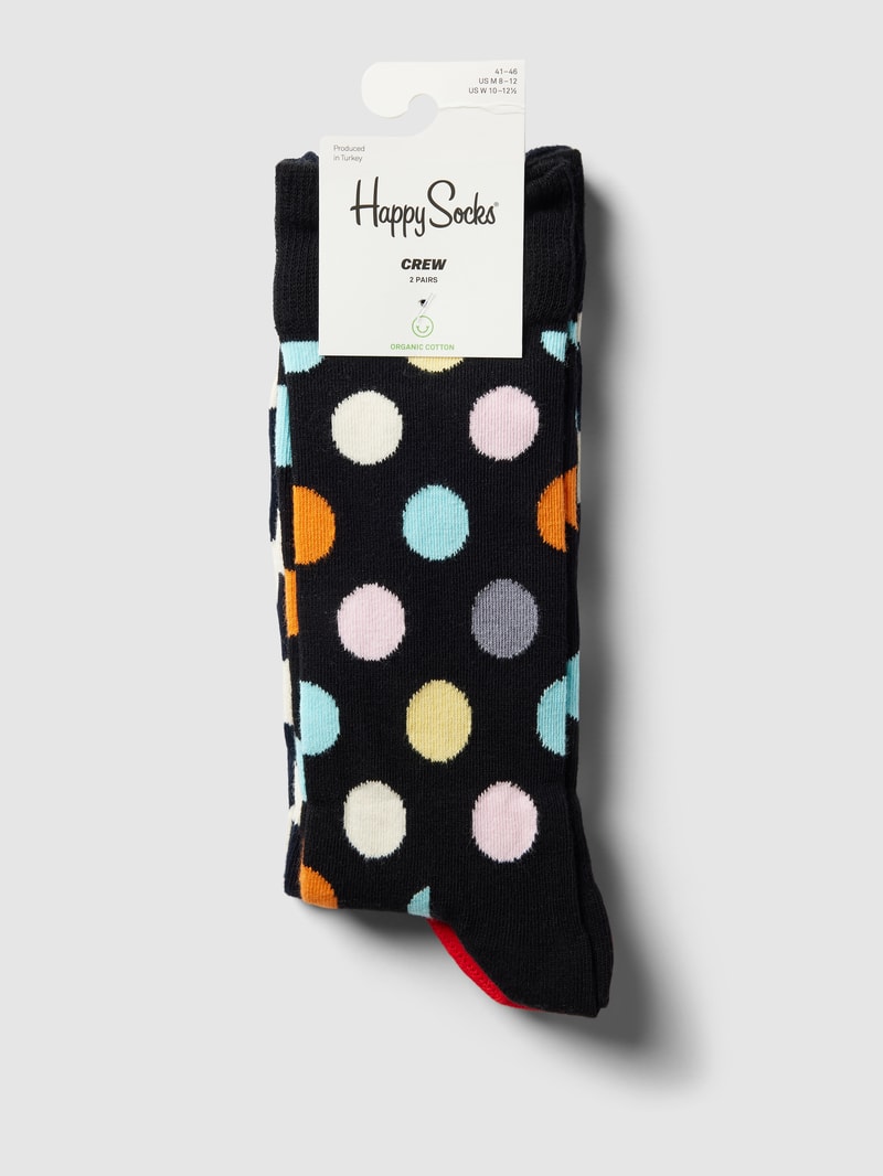 Socken mit Allover-Muster Modell 'Classic Big Dot' in schwarz
