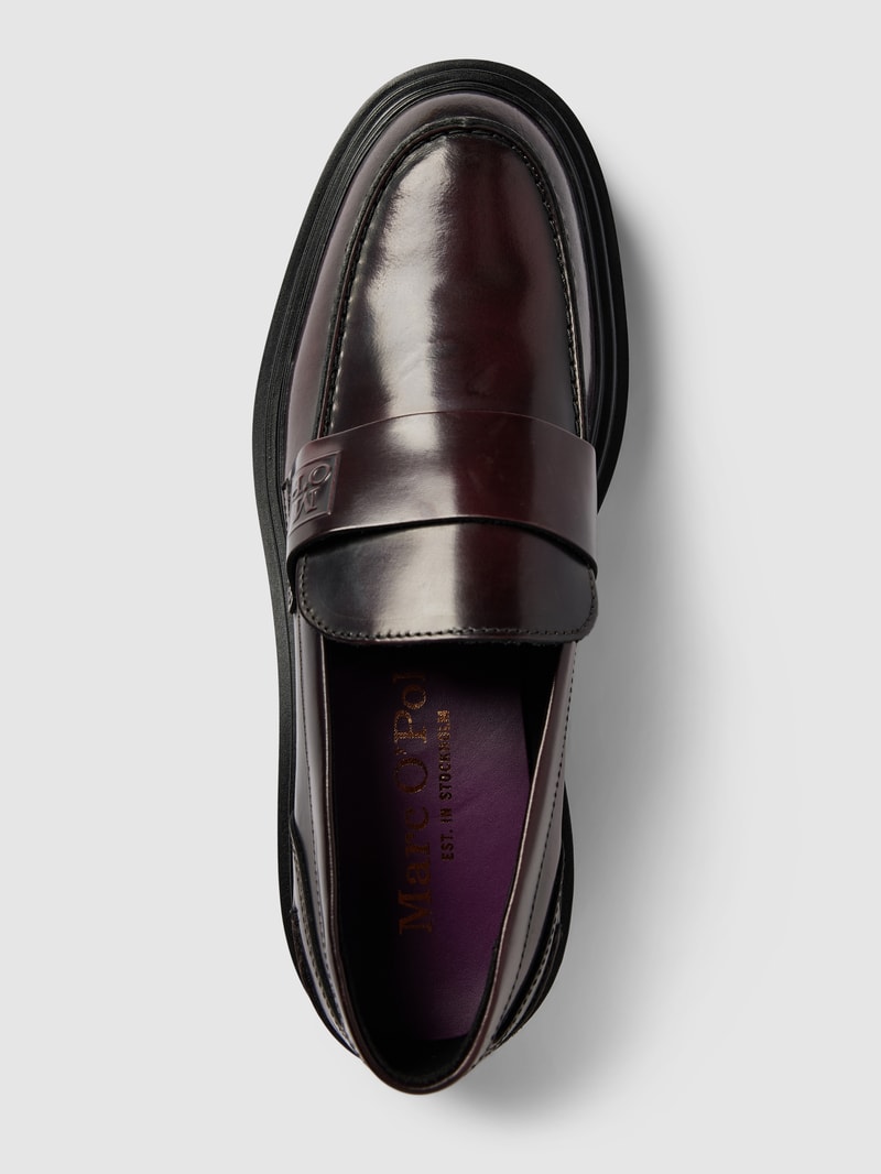 Penny-Loafer aus echtem Leder Modell 'Elin' in bordeaux rot