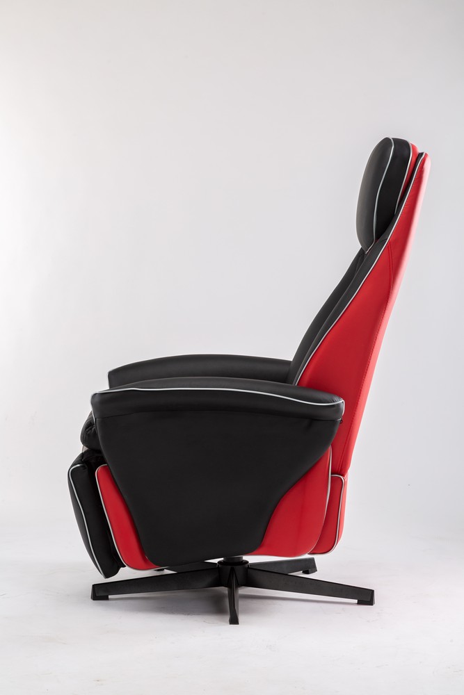 Happy Home Happy Home Elektrischer Massagesessel Relaxsessel HWP09-SCH schwarz/rot Lederoptik