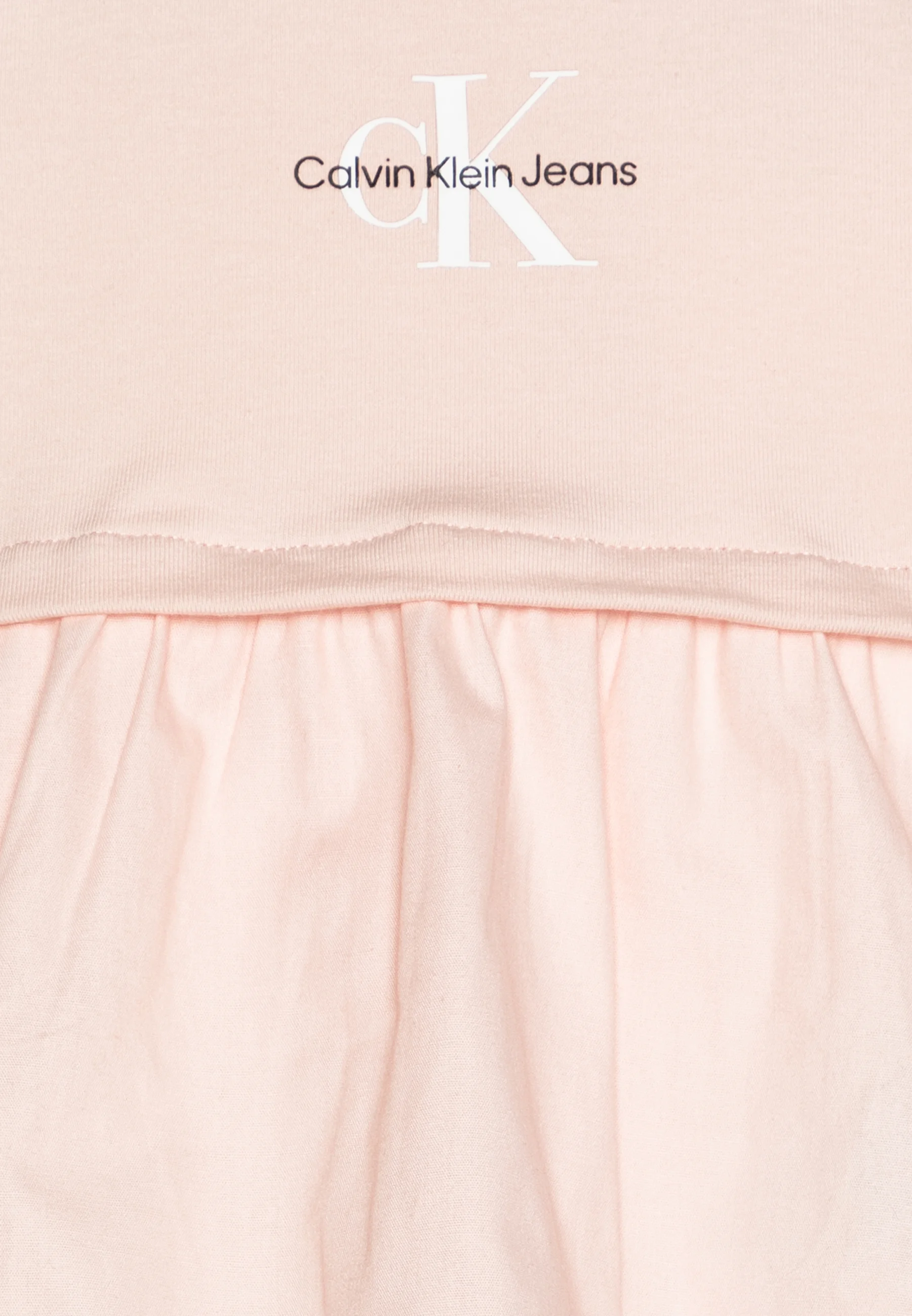 Calvin Klein Jeans BABY MONOGRAMA LOGO MIX MEDIA DRESS - Vestido de punto