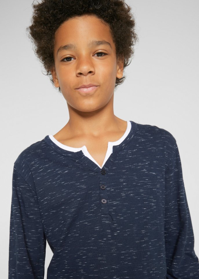 Jungen Henleyshirt 2-in1 Optik
