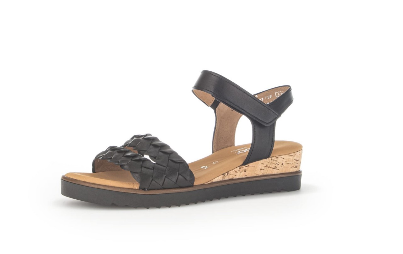 GABOR Komfort Sandalen schwarz Gabor Comfort Riemchensandale 22.759.27