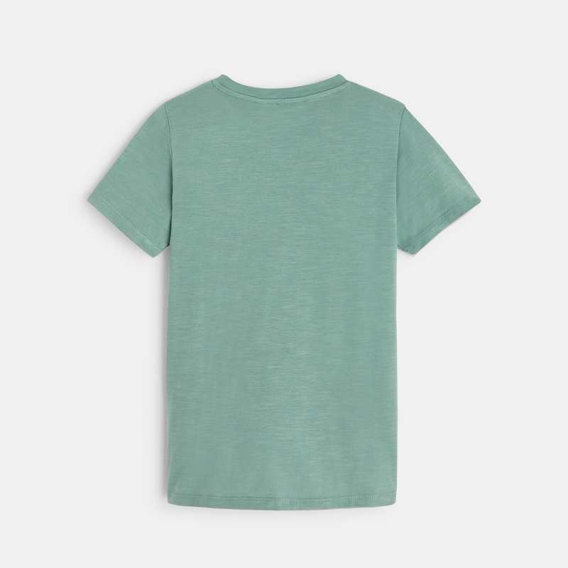 T-shirt tunisien uni vert garçon