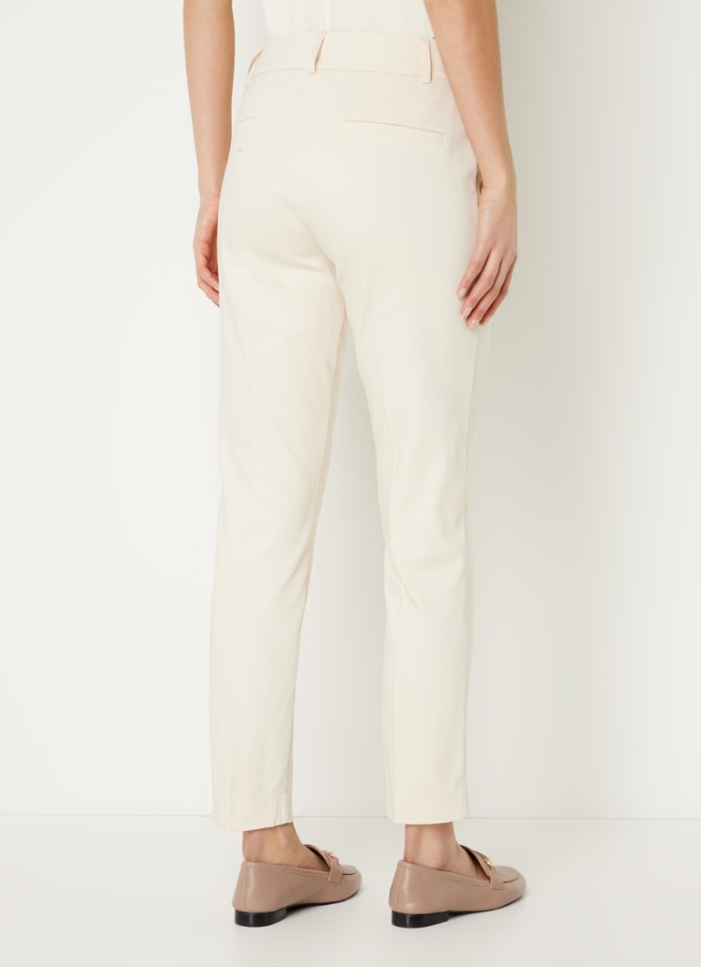Pantaloni de vară cu talie medie, croială mulată și buzunare laterale.
