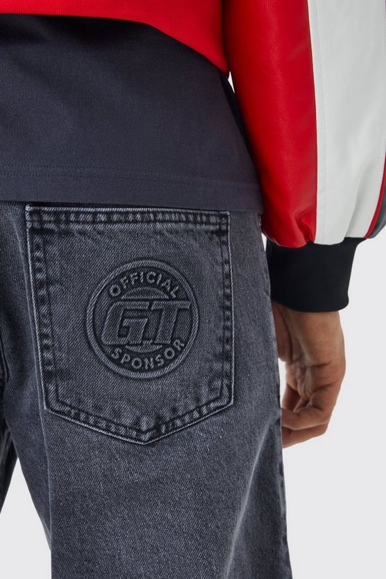 Lockere geprägte Jeans