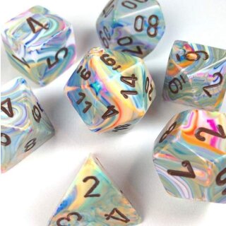 Festive Vibrant w/brown 7-Würfel Set (Signature)