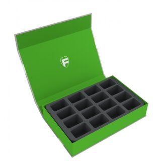 Feldherr Magnetbox grün für 16 Blood Bowl Miniaturen - 2016 Version