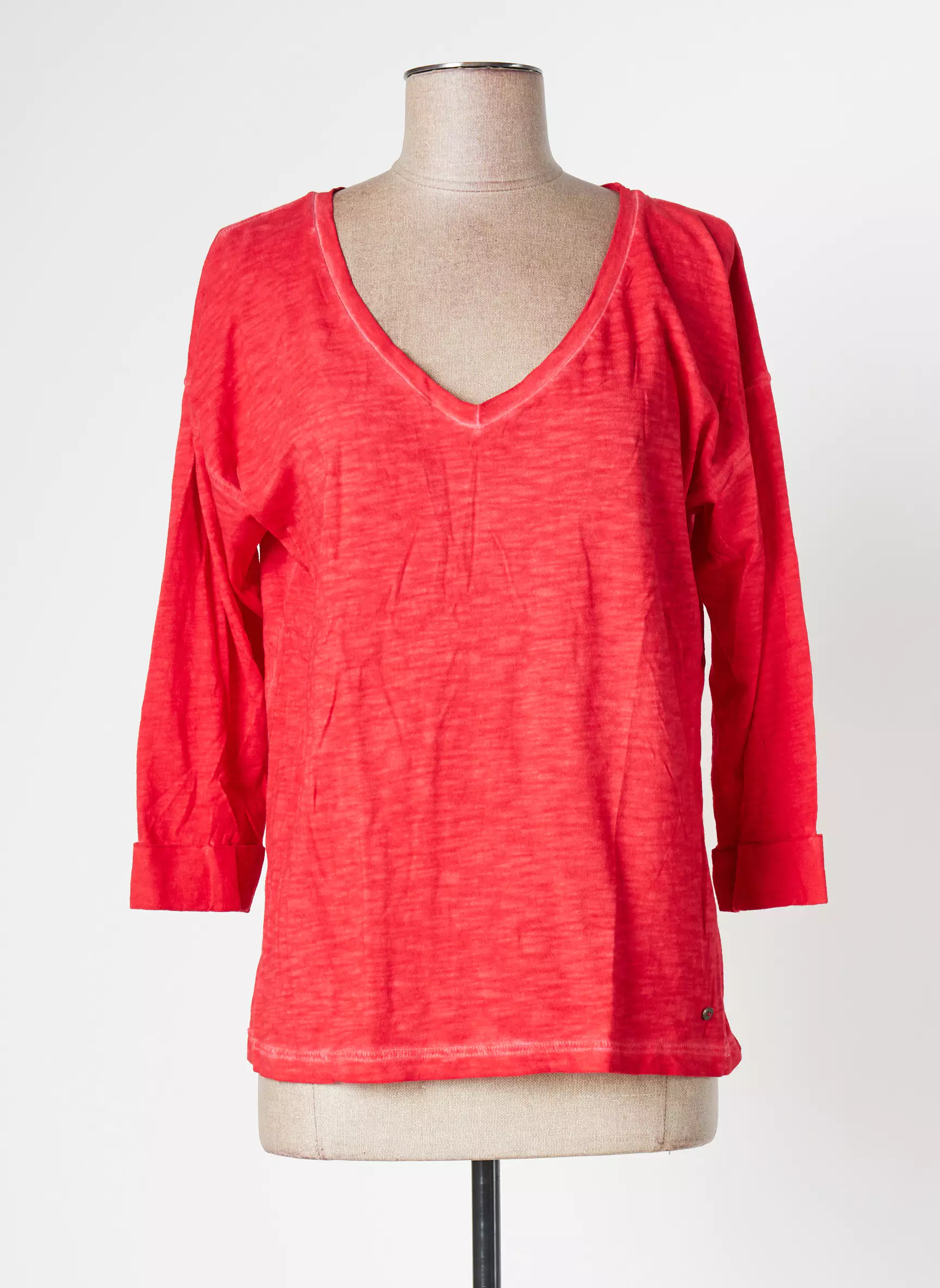 Terre Mer Tshirts Femme couleur rouge