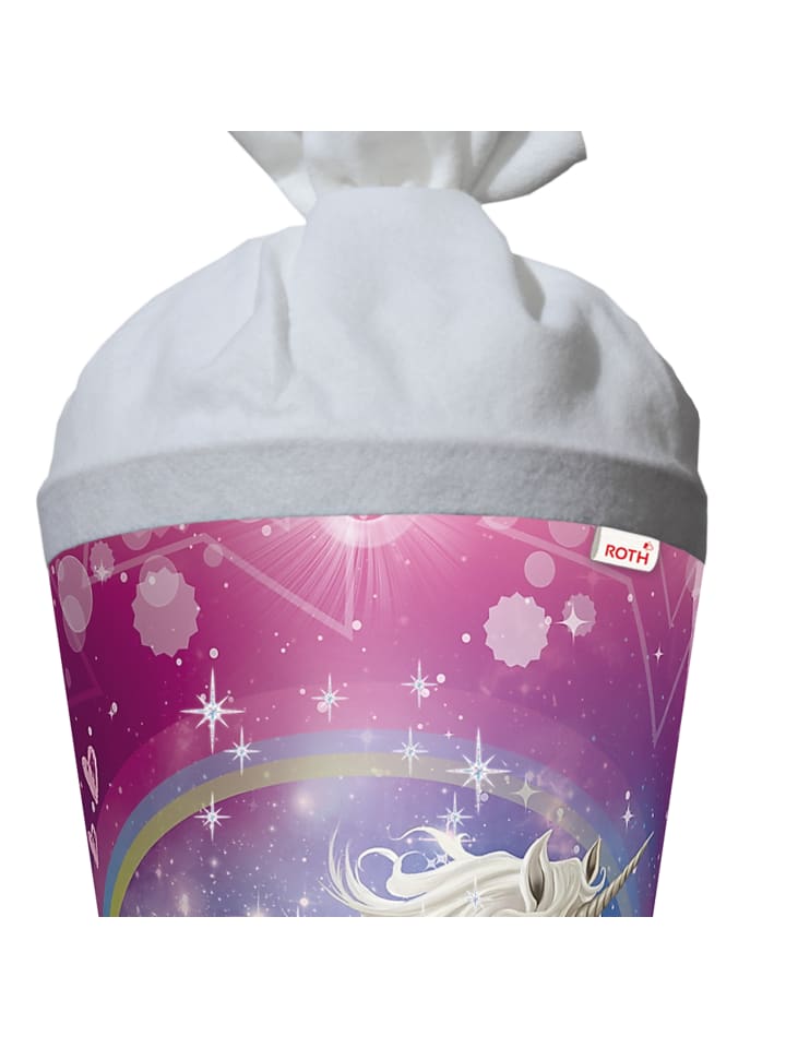 ROTH Schultüte groß Einhorn im Sternenhimmel 70 cm, Glitter in Rosa günstig kaufen onesize