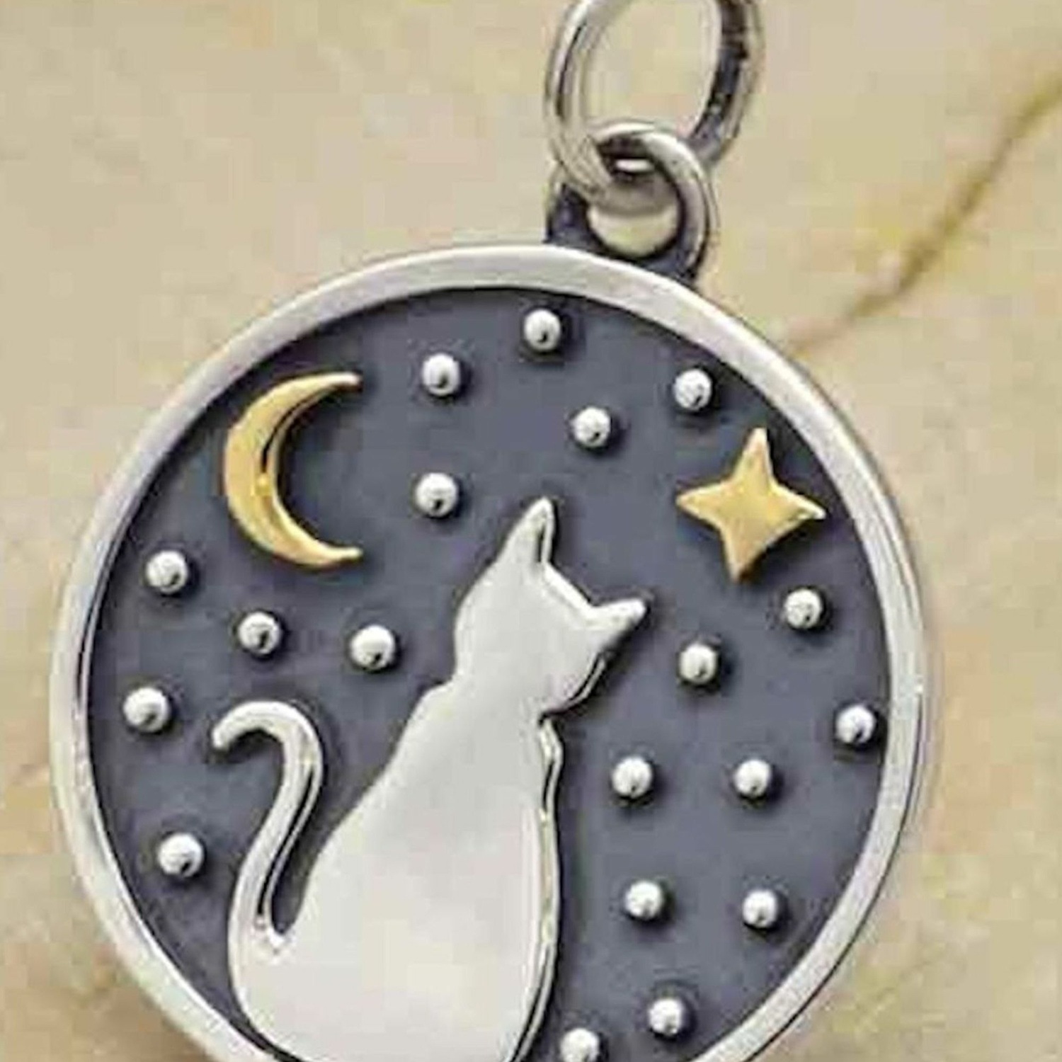Kette mit Anhänger 'Nachtkatze'