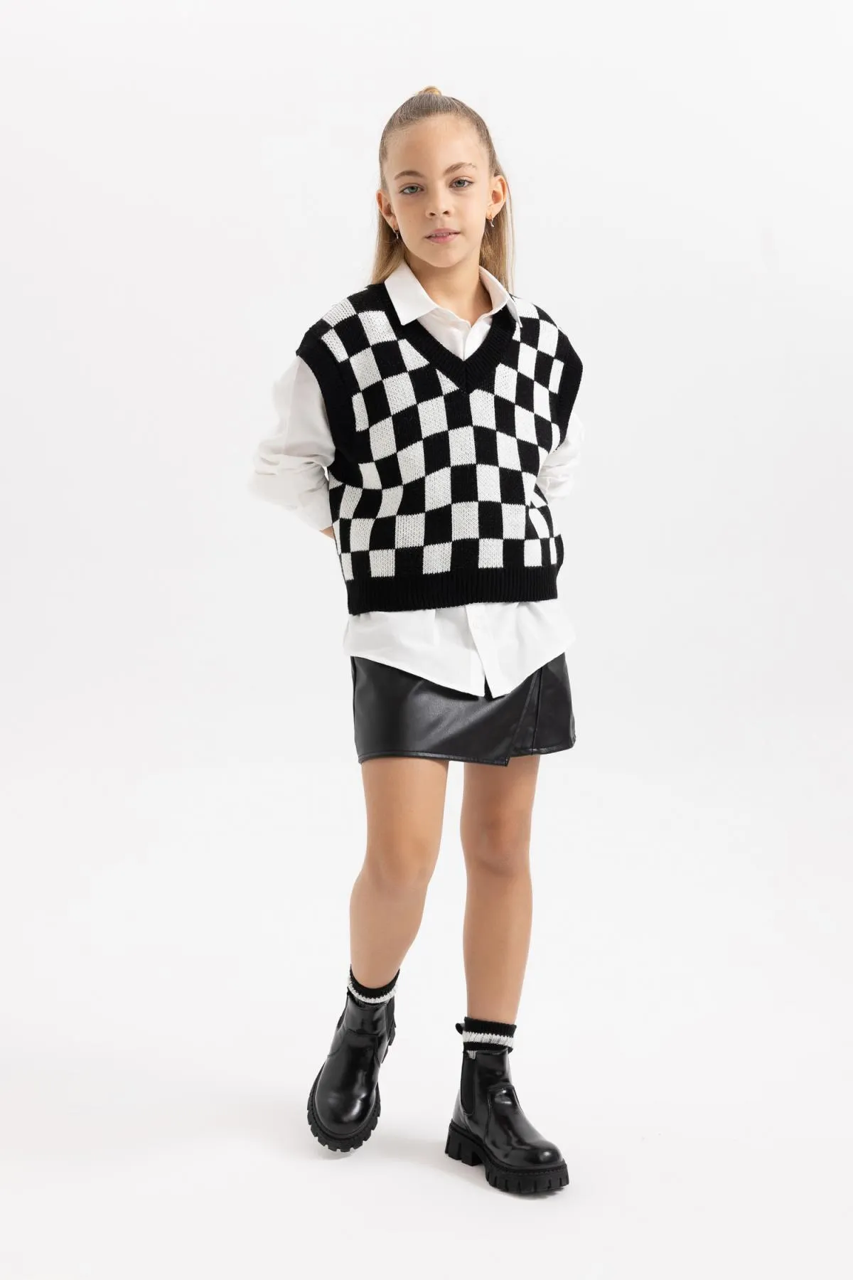 DeFacto  Karierter Pullover für Mädchen