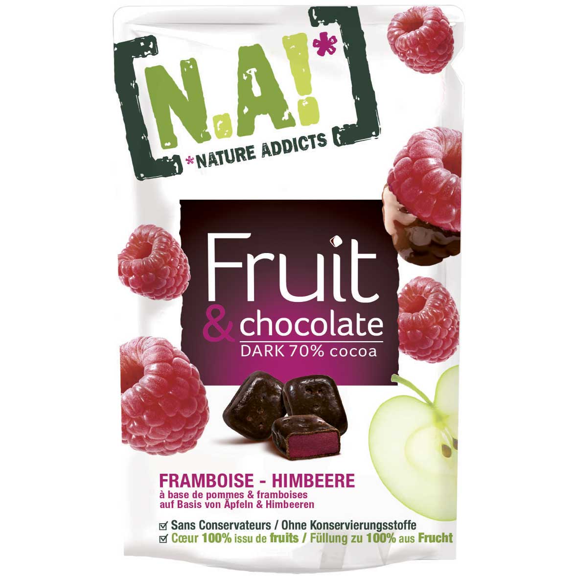 N.A! Nature Addicts Fruit & Chocolate Himbeere 35g