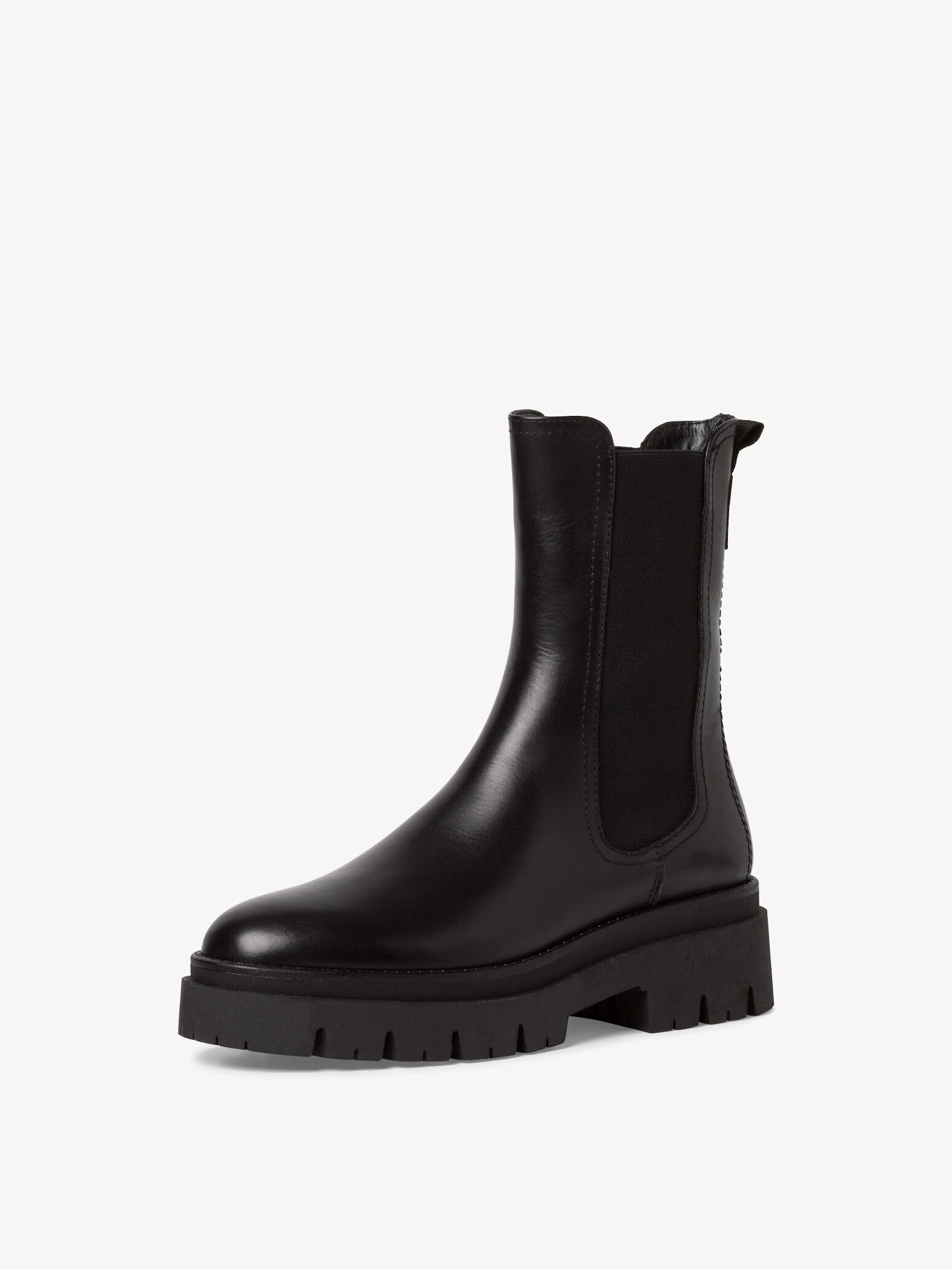 Bottine Chelsea en cuir - noir