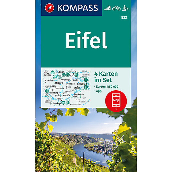 KOMPASS WANDERKARTE EIFEL 1:50 000