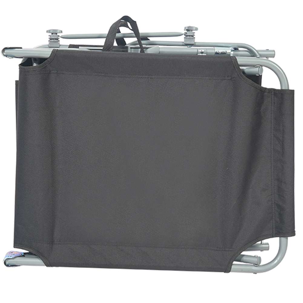 BIXENTE klappbare Gartenliege mit Sonnenschutz 188 cm 2er-Set schwarz