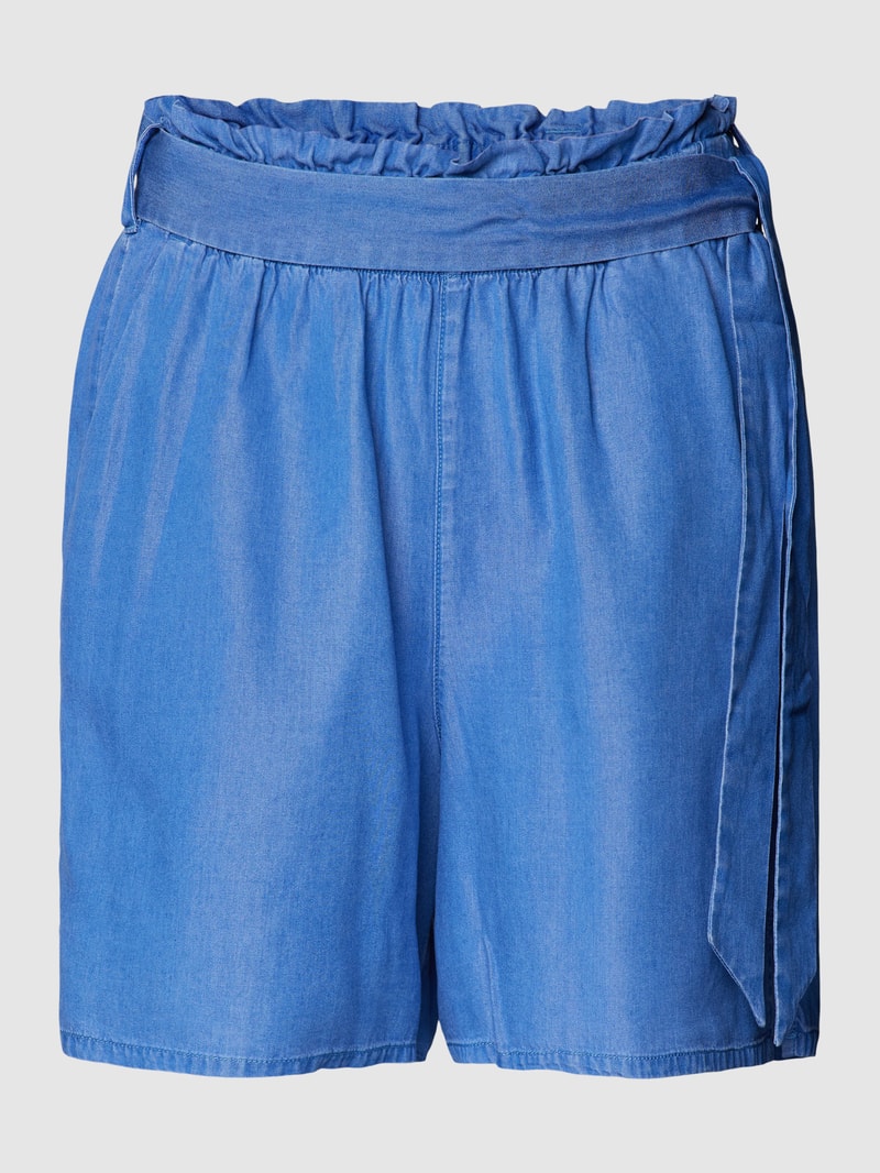 Shorts mit Stoffgürtel in jeans