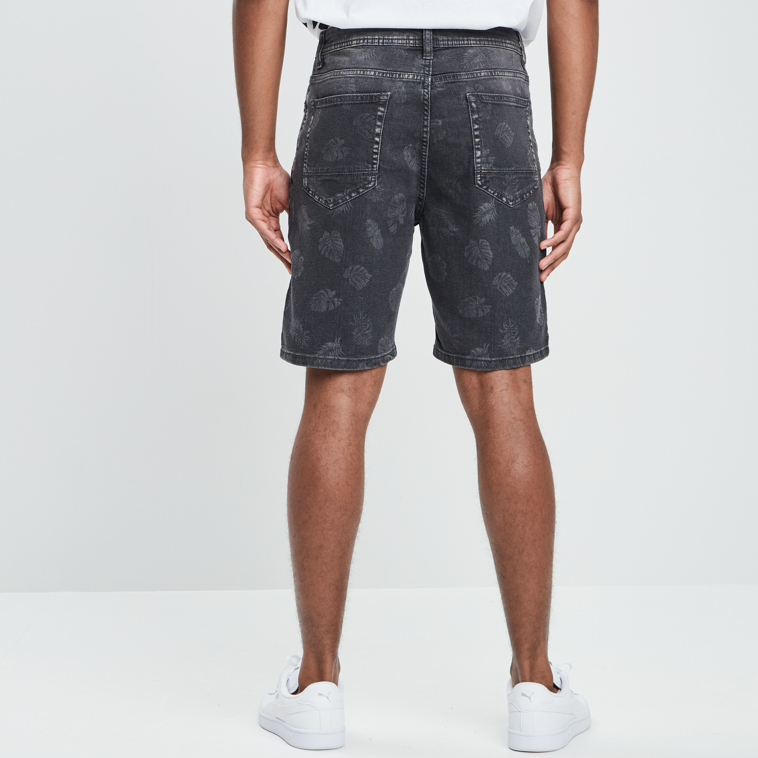 Bermuda droit denim gris homme | La Halle