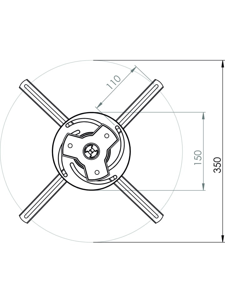 VCM  Universal Beamer Projektor Deckenhalterung DHP7 in Silber günstig kaufen onesize