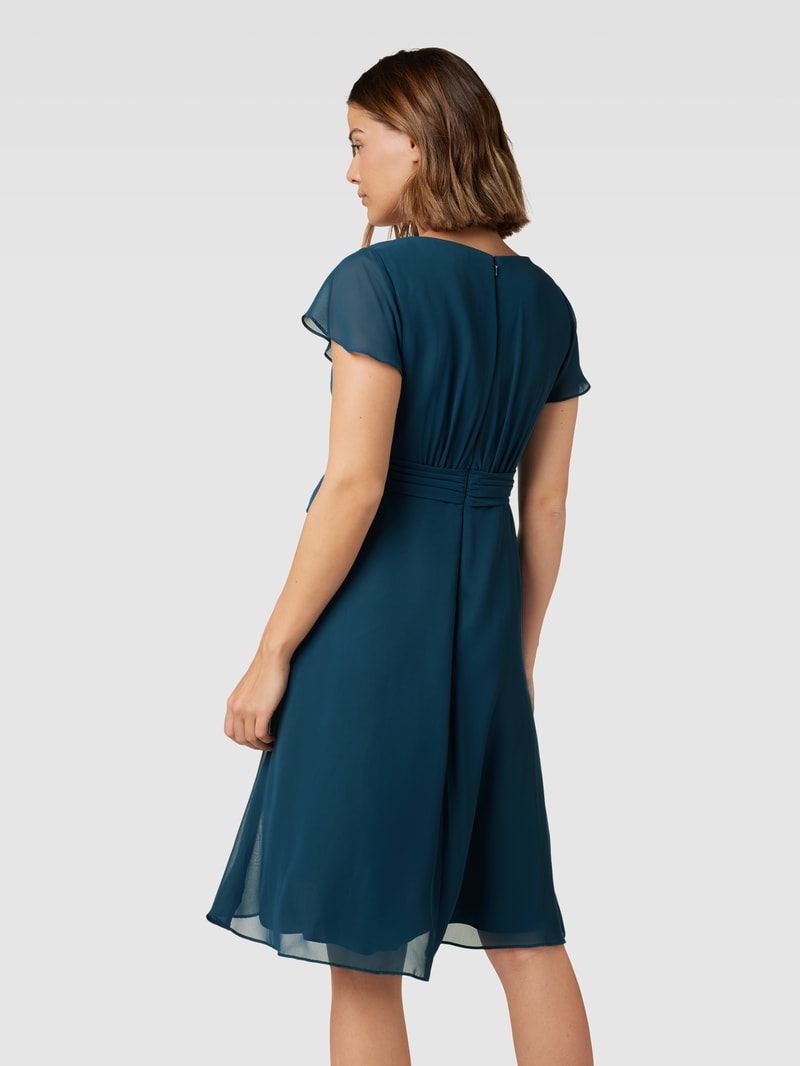 Cocktailkleid in Wickel-Optik in lagune meliert