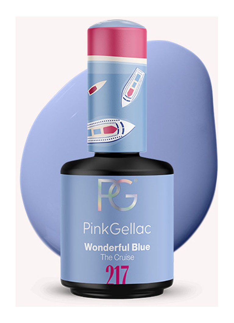 Pink Gellac 217 Wonderful Blue - gēla nagu laka