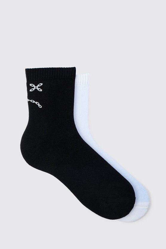 2er-Pack Socken mit Print