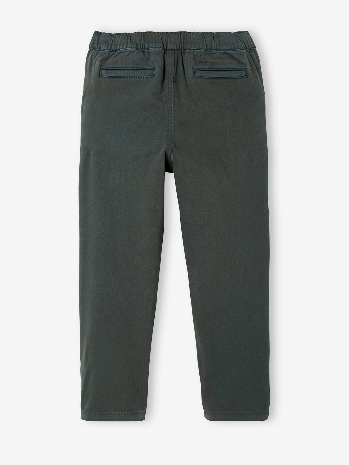 Vertbaudet Jungen Chinohose mit Schlupfbund Oeko-Tex - grün