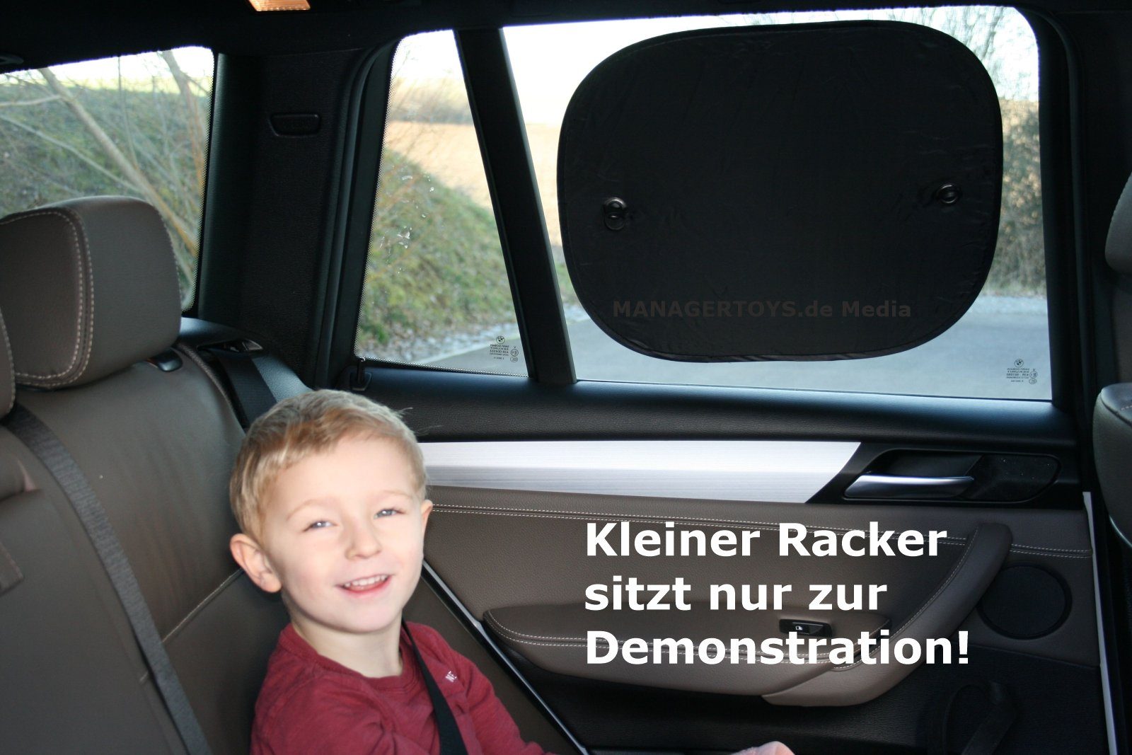 Sonnenschutz Zwei Stück starker Sonnenschutz Auto Baby Kinder universell 44 x 36 cm Sonnenblende, IWH
