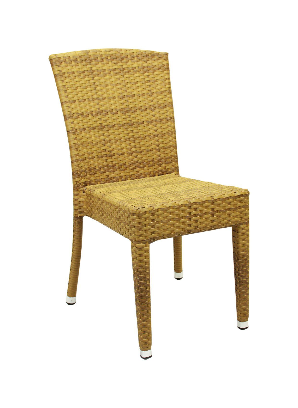 Konway Stapelstuhl MAUI (4 St), 4x KONWAY® MAUI Stapelstuhl Tabaco Polyrattan Sessel stapelbar