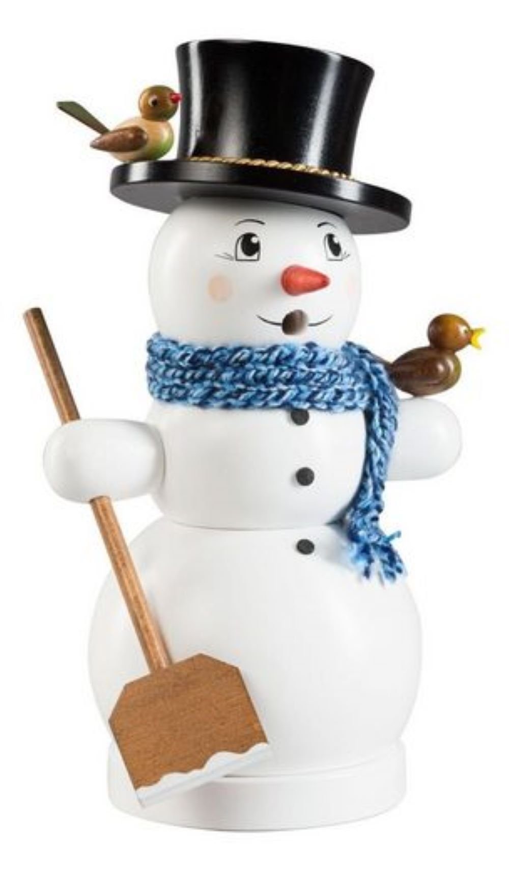 Richard Glaesser Räuchermännchen Schneemann, Höhe cm 26 cm, Handwerkskunst original Erzgebirge