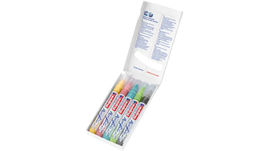 edding Acrylmarker 5100 5er-Set medium pastell pastell