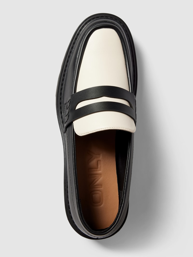 Penny-Loafer in Leder-Optik Modell 'BETTY-4' in schwarz