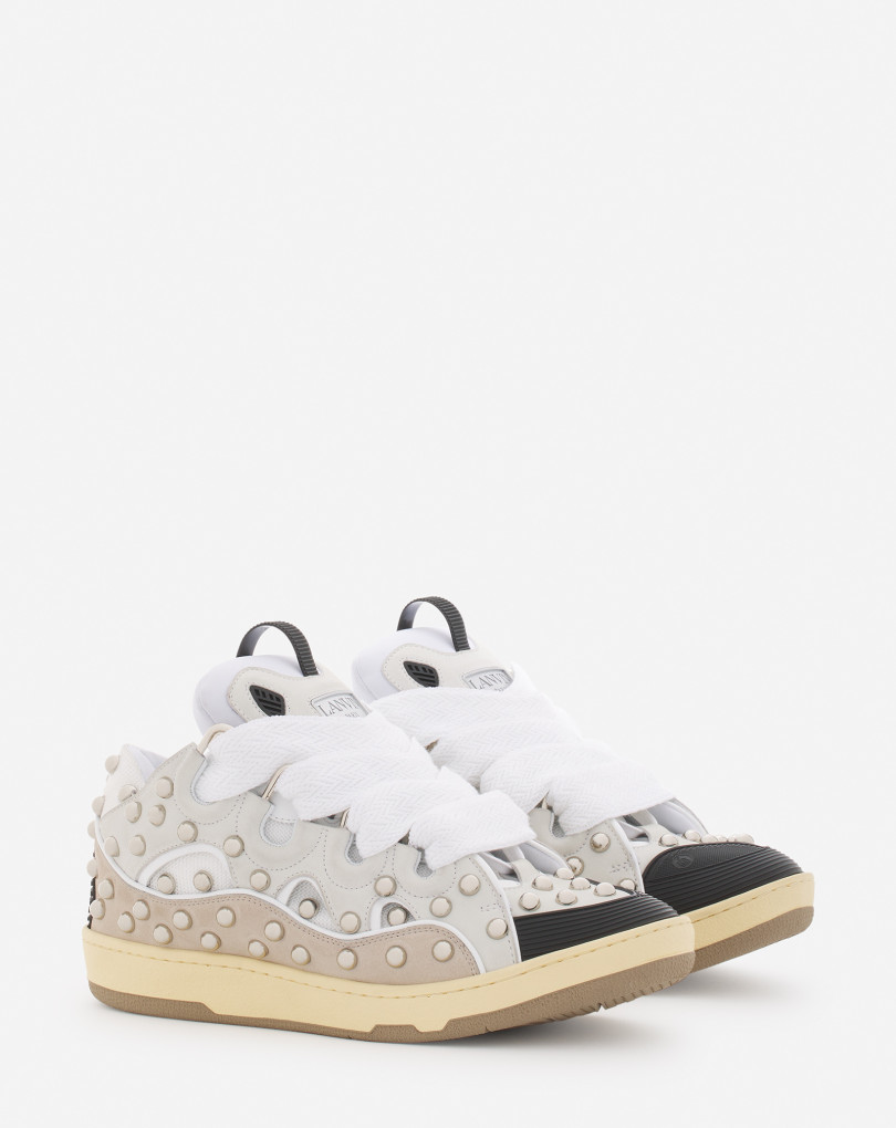 SNEAKERS CURB EN CUIR AVEC STUDS