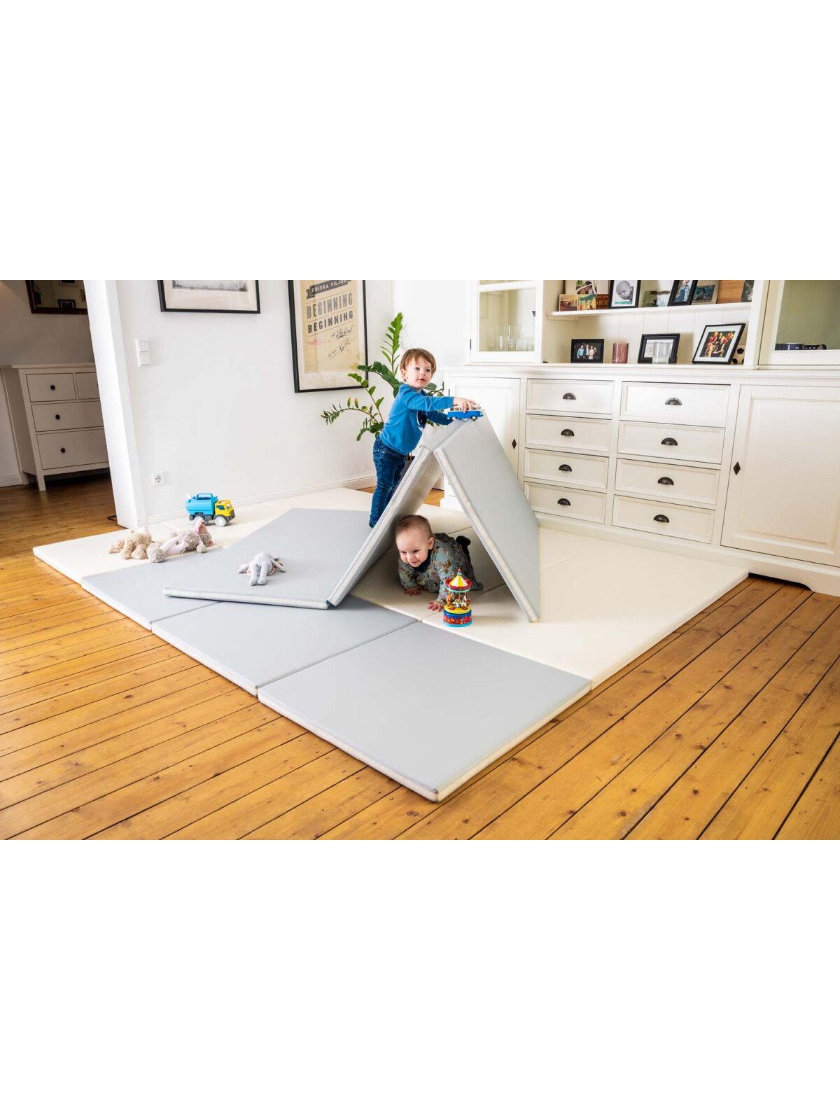 Spielmatte Boogey, 2fach gefaltet, grau  210x140cm